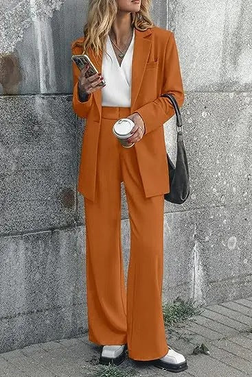 Isla | Women's Tailored Business Suit Set Structured Blazer Trousers