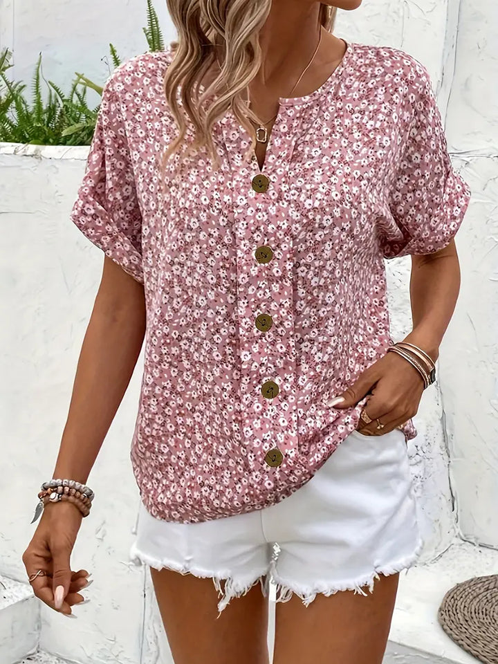 Georgia | Women’s Floral Button Front Casual Top