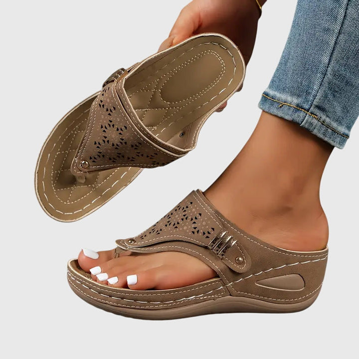 Ivy | Womens Slip On Flat Sandals