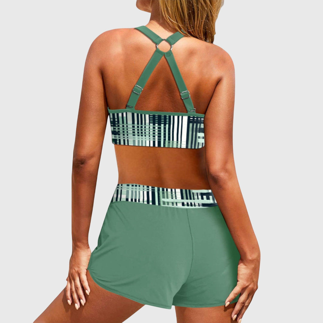 Grace | Women’s Ribbed High-Waisted Bikini Swimsuit