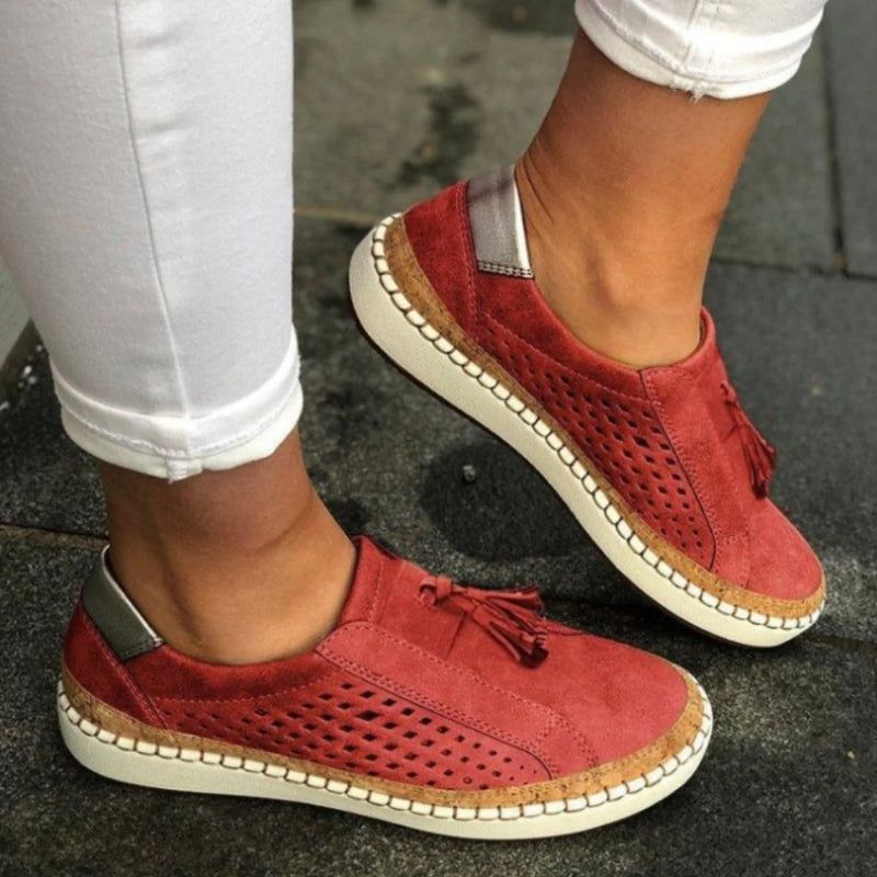 Florence | Womens Perforated Slip On Casual Sneakers