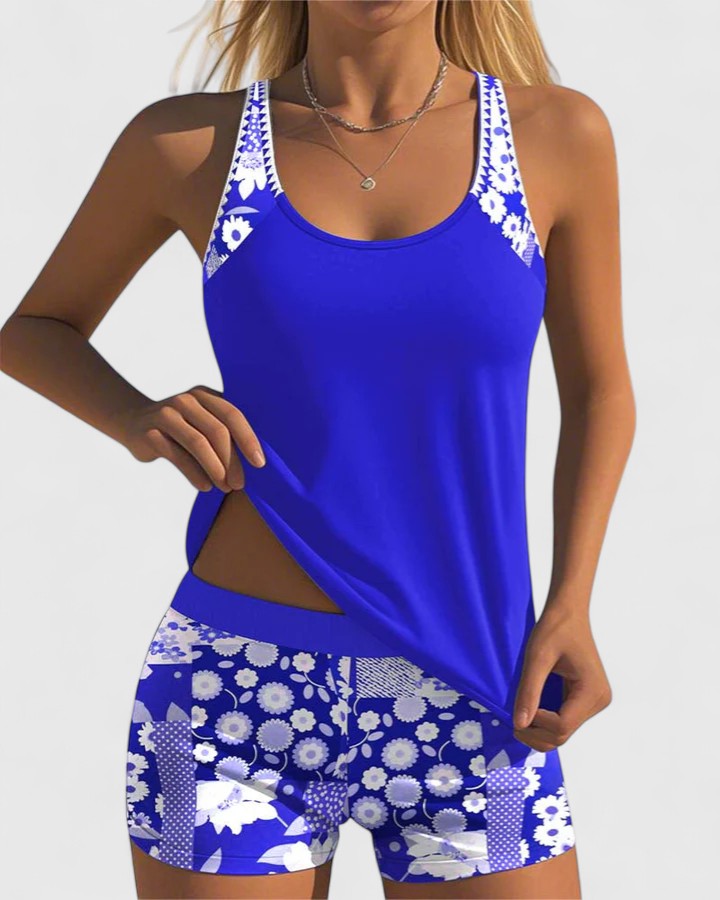 Grace | Women’s Floral Print Tankini Swimsuit