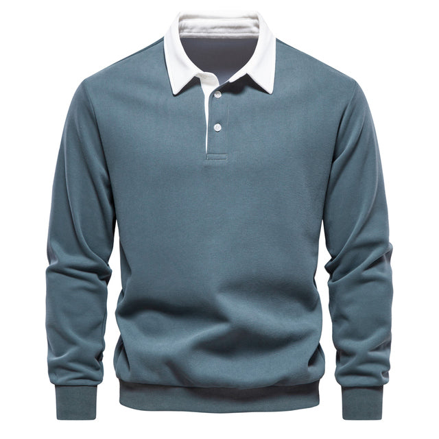 Chris | Men Long Sleeve Classic Collar Polo Shirt
