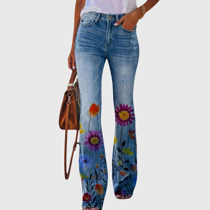 Laura | Womens Floral Printed Skinny Jeans