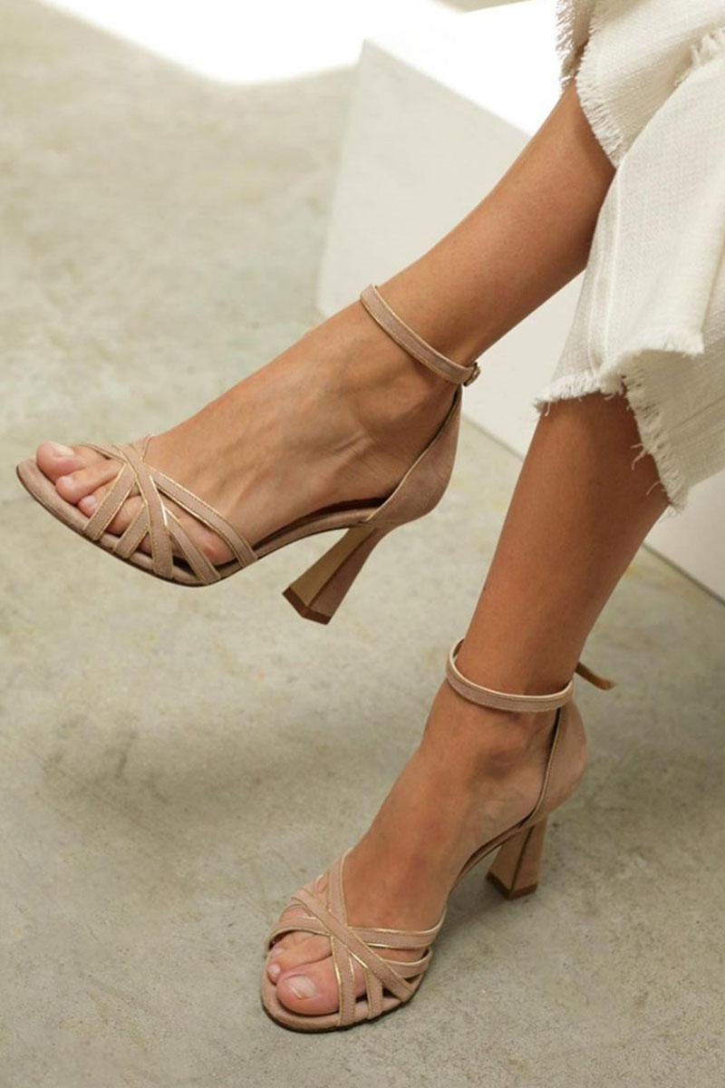 Brooklyn | Women Summer Patchwork Peep Toe Heels