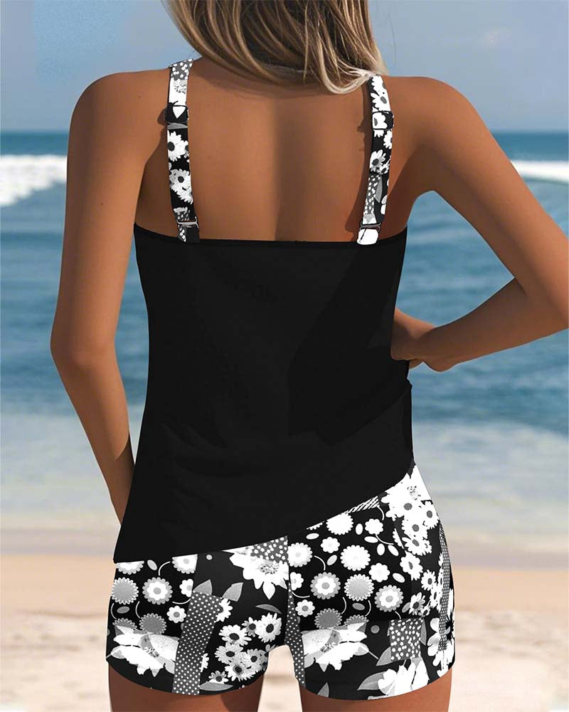 Darcey | Women Floral Print Tankini Swim Set