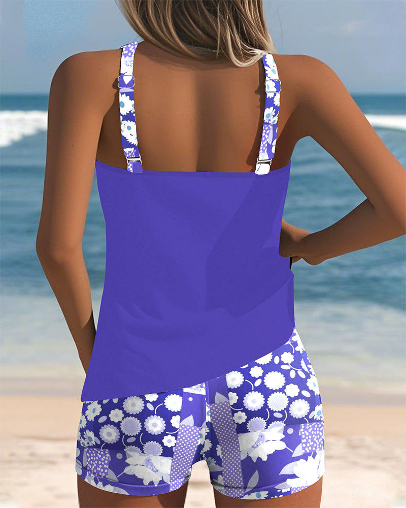 Darcey | Women Floral Print Tankini Swim Set