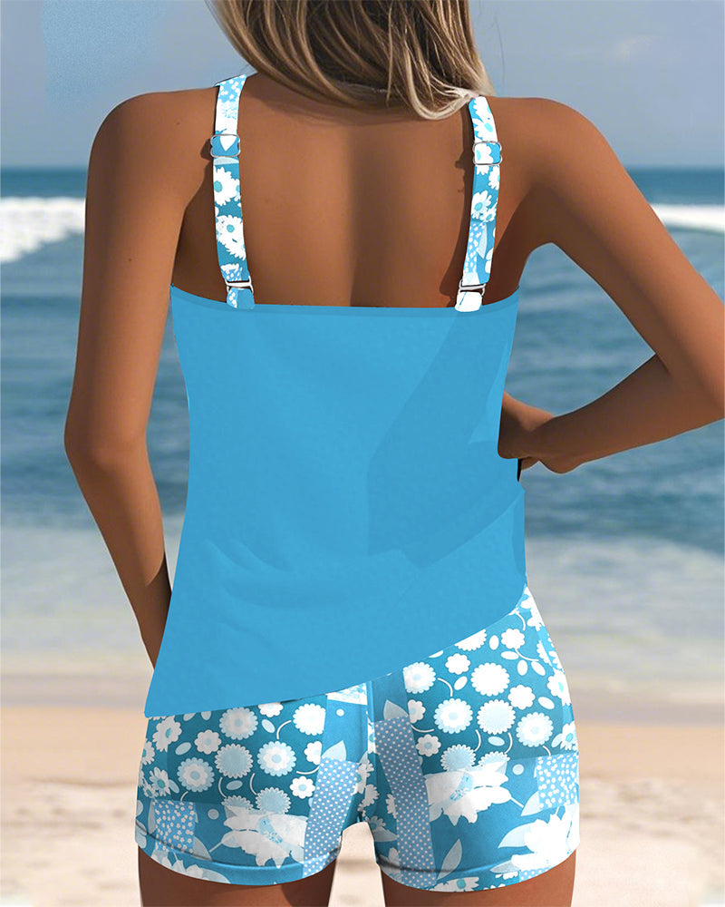 Darcey | Women Floral Print Tankini Swim Set