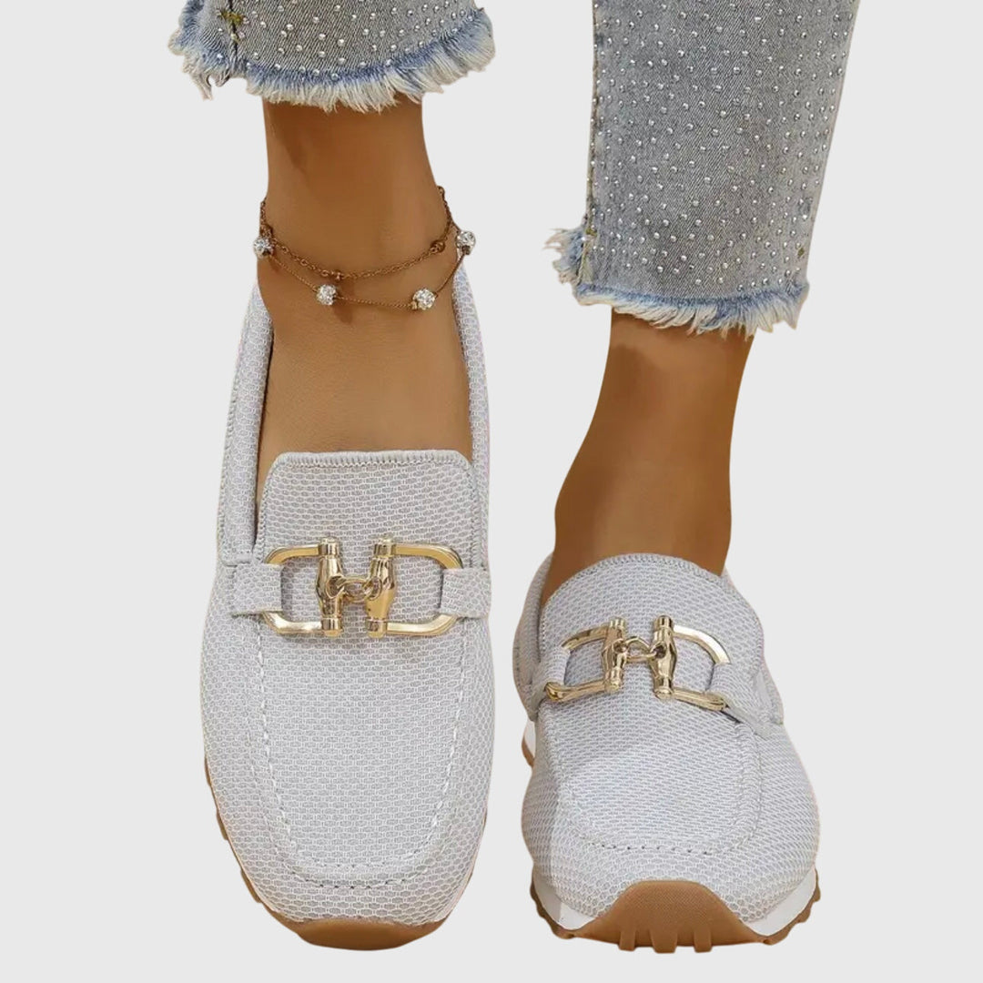 Audrey | Women’s Orthopedic Metal Accent Slip On Loafers