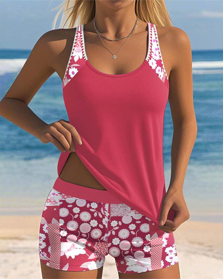 Darcey | Women Floral Print Tankini Swim Set