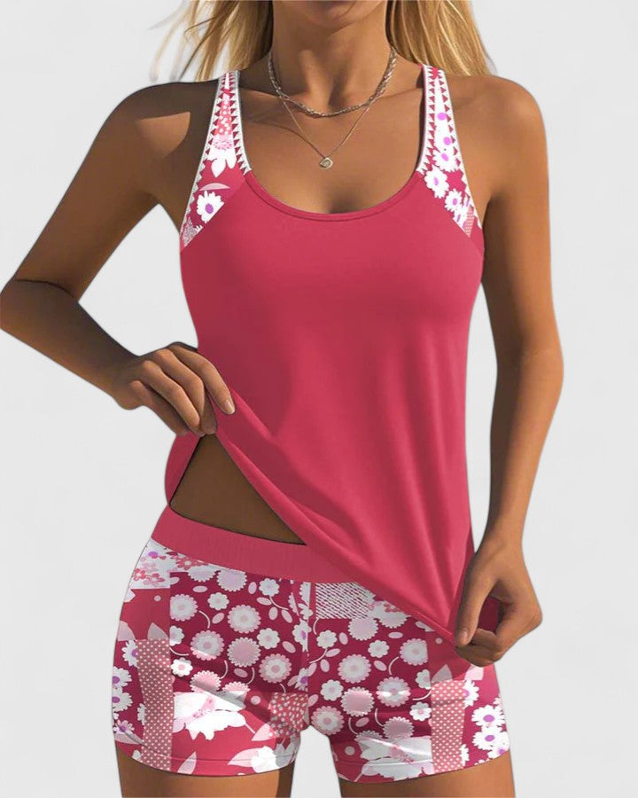 Grace | Women’s Floral Print Tankini Swimsuit