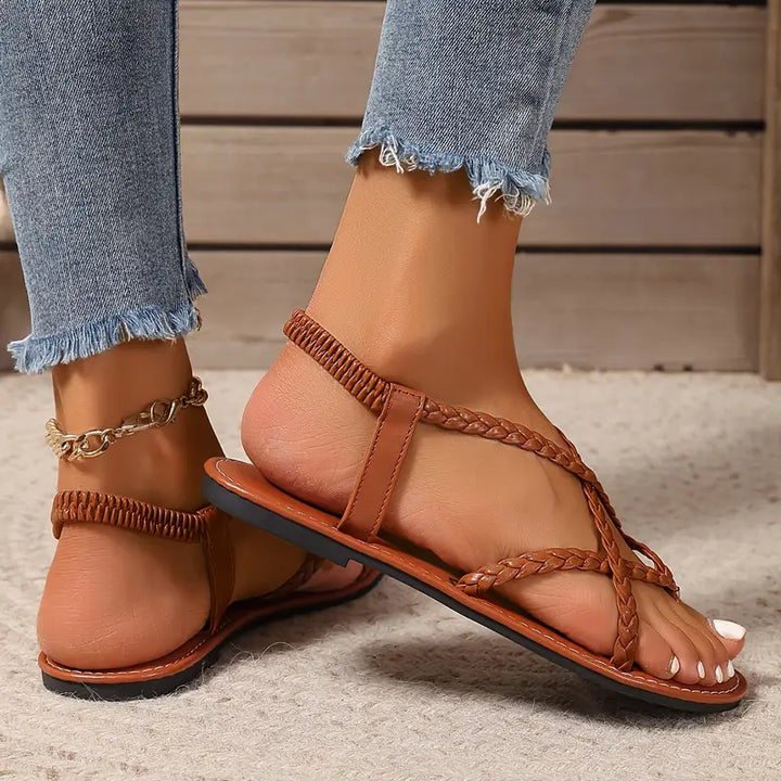Eleanor | Women’s Spring Braided Flat Sandals