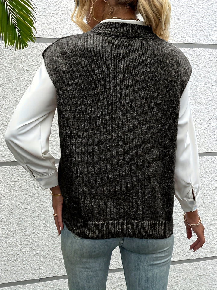 Daisy | Women’s V-Neck Sleeveless Layering Knit Vest