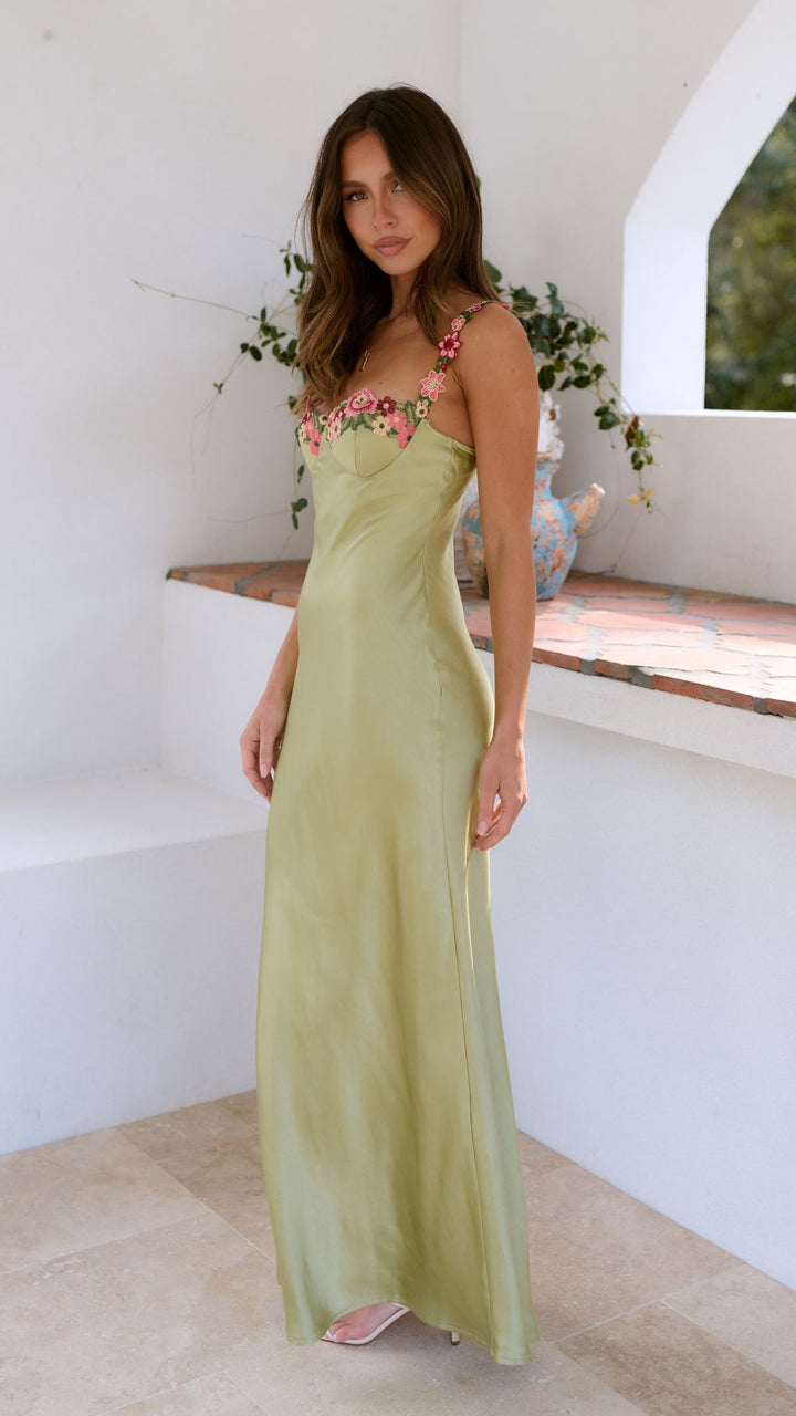 Gabriella | Floral Strap Slim Maxi Dress