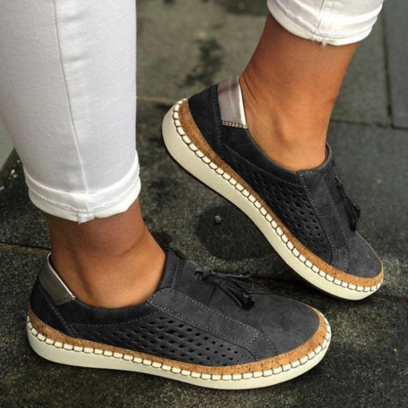 Florence | Womens Perforated Slip On Casual Sneakers