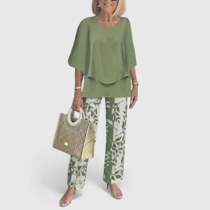 Anna | Women’s Printed Two Piece Pants Set