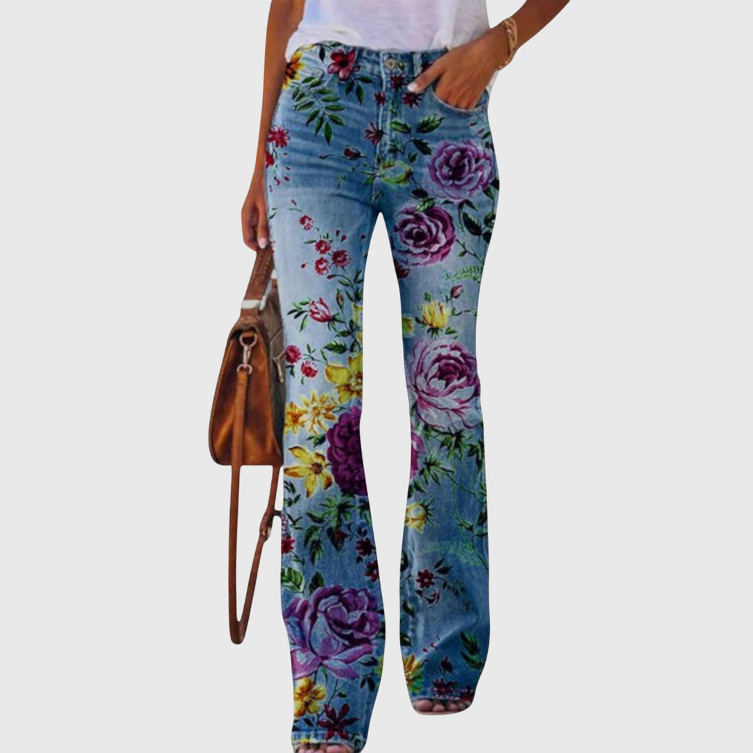 Laura | Womens Floral Printed Skinny Jeans