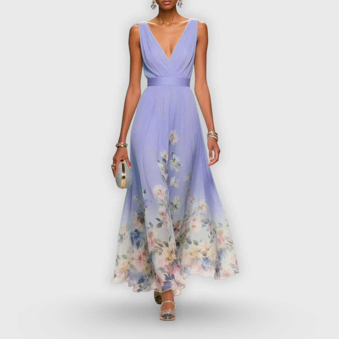 Jasmine | Womens Floral V Neck Maxi Dress