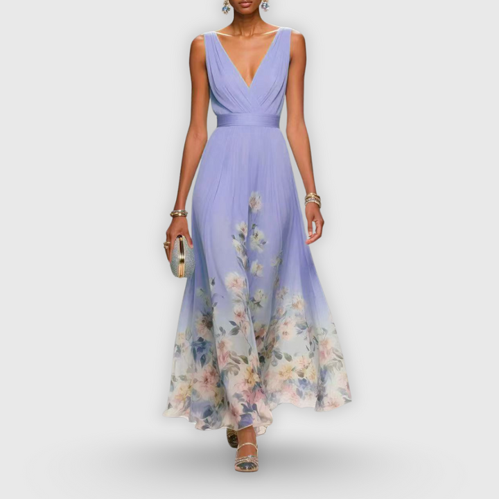 Jasmine | Womens Floral V Neck Maxi Dress