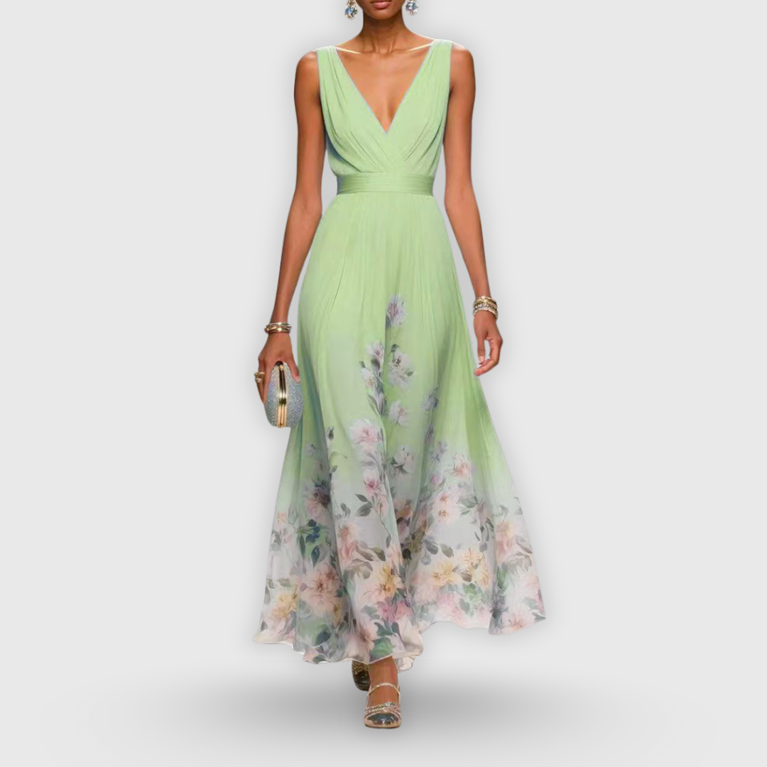 Jasmine | Womens Floral V Neck Maxi Dress
