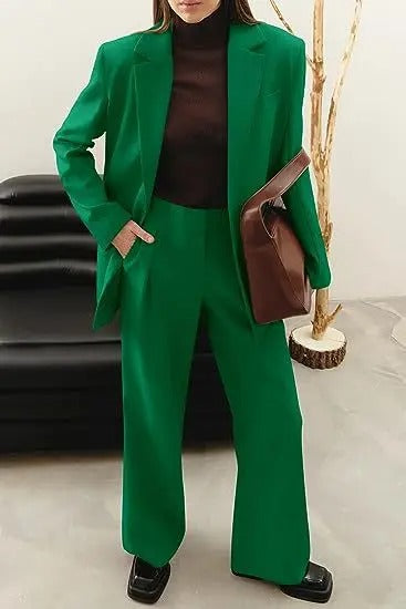 Isla | Women's Tailored Business Suit Set Structured Blazer Trousers