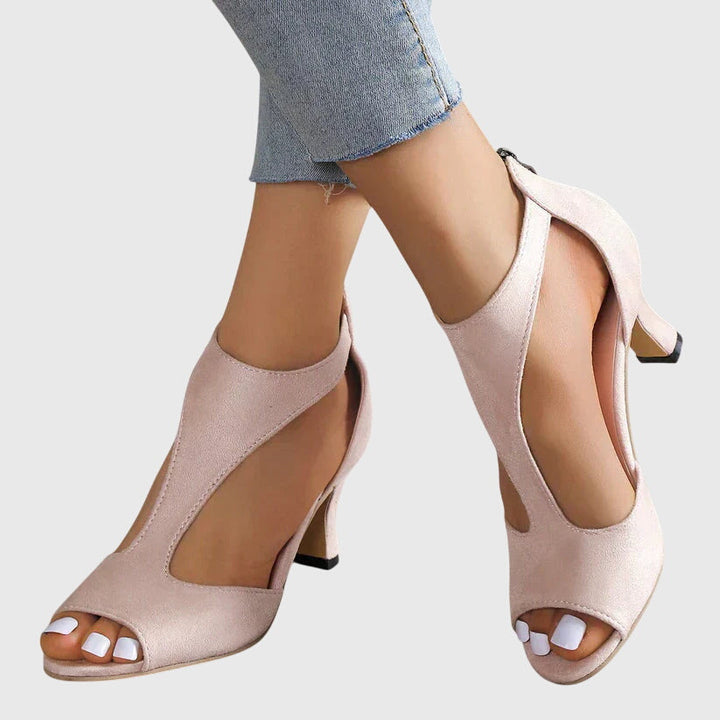 Bianca | Womens Cut Out Peep Toe Heel Sandals