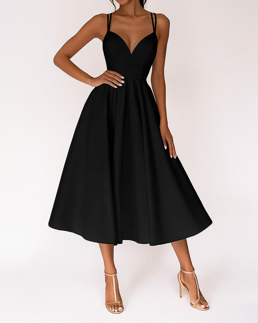 Katie | Women Wedding Guest Strappy Midi Dress