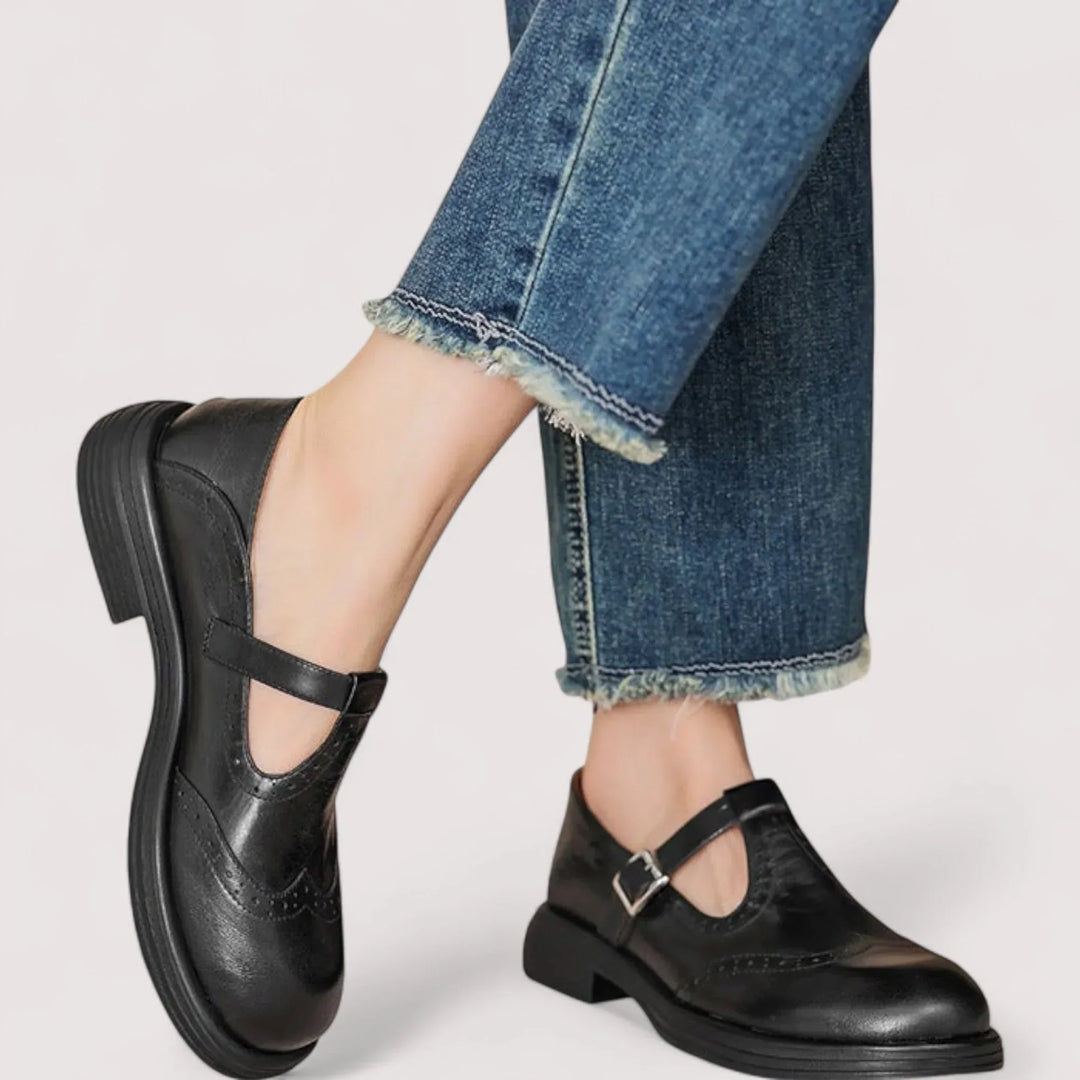 Karen | Women’s Buckle Strap Round Toe Shoes