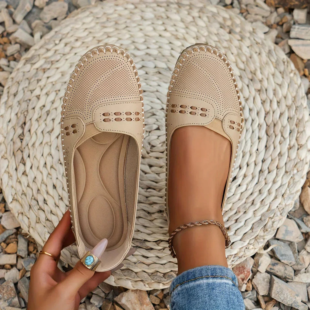 Abigail | Women’s Perforated Comfort Slip On Loafers