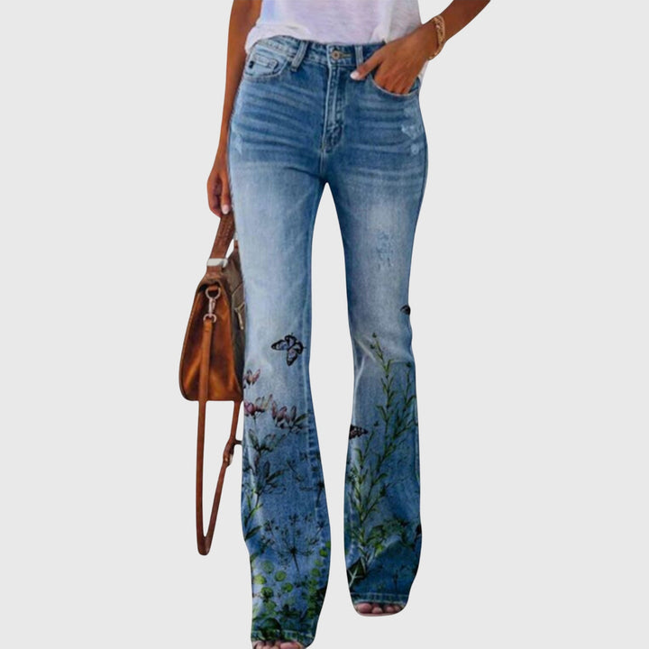 Laura | Womens Floral Printed Skinny Jeans