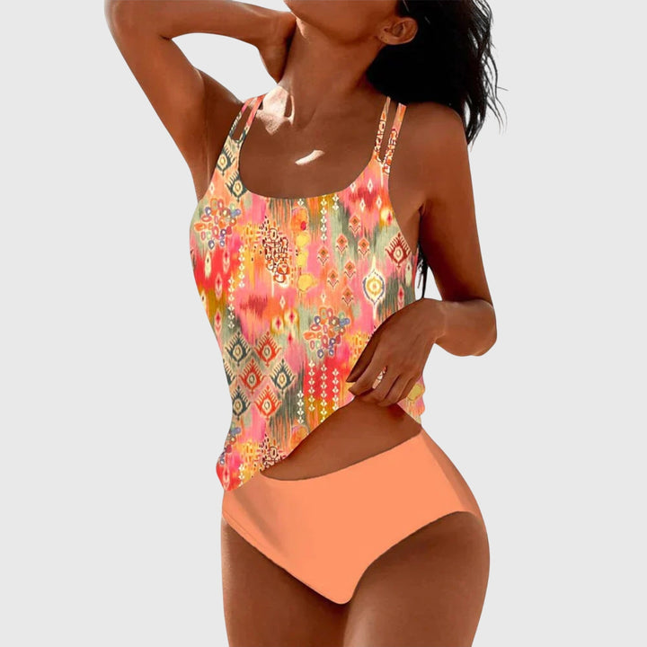 Faith | Women’s Printed Strappy Tankini Swimsuit