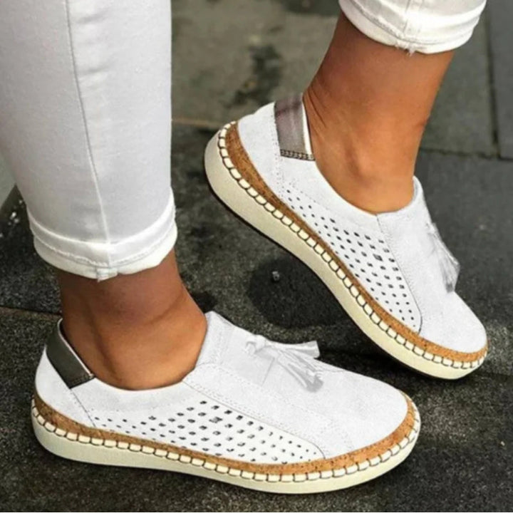Florence | Womens Perforated Slip On Casual Sneakers