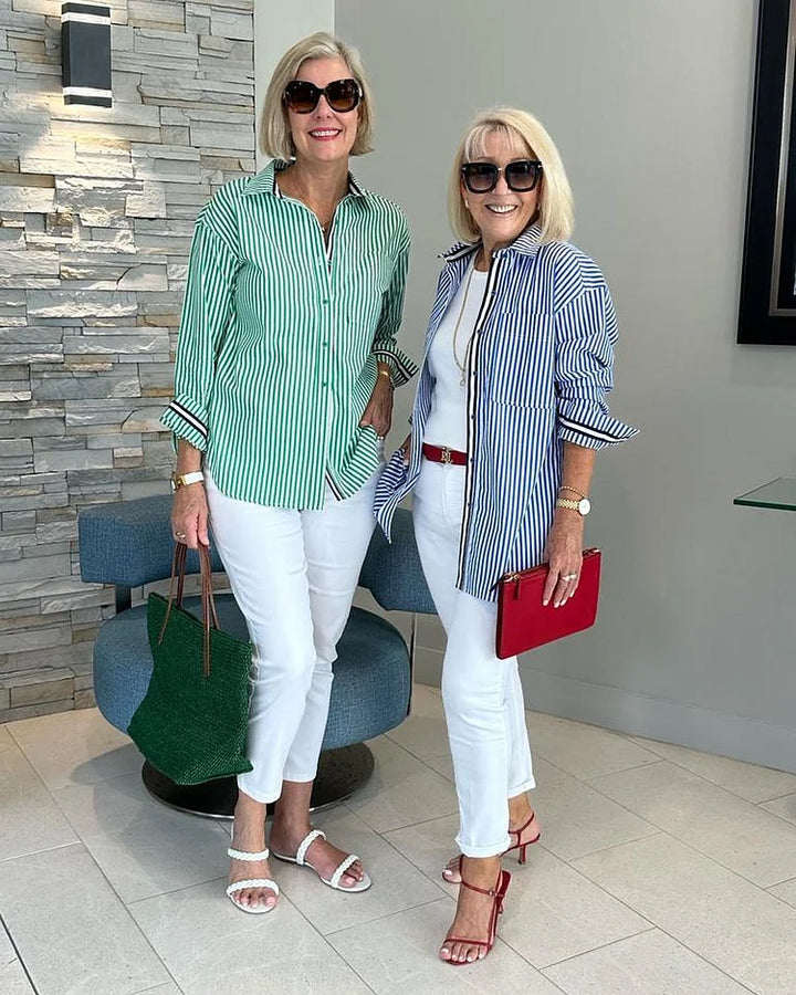 Elizabeth | Women’s Classic Striped Button Shirt