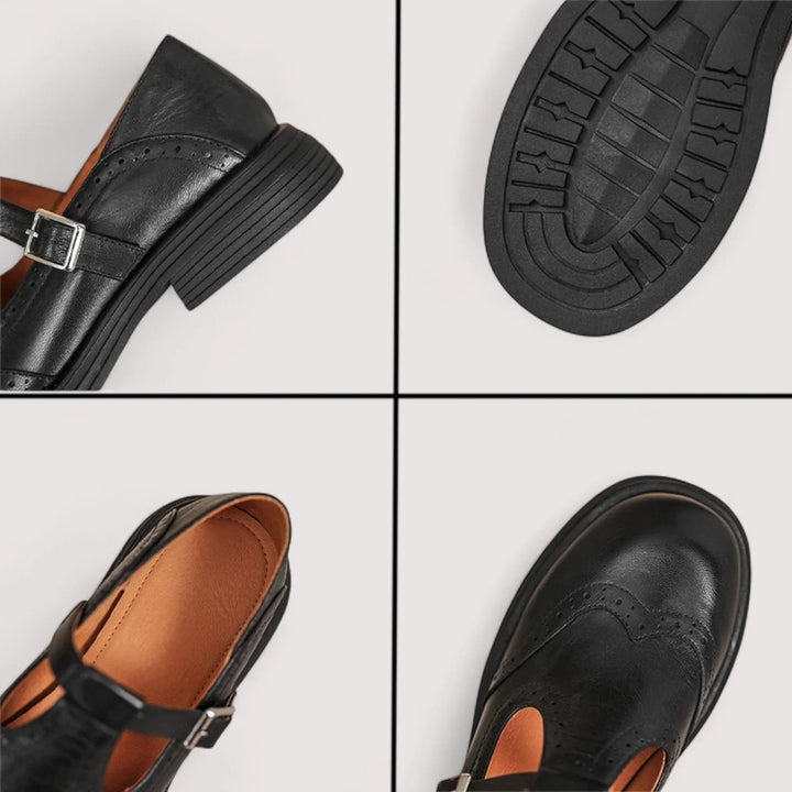 Karen | Women’s Buckle Strap Round Toe Shoes