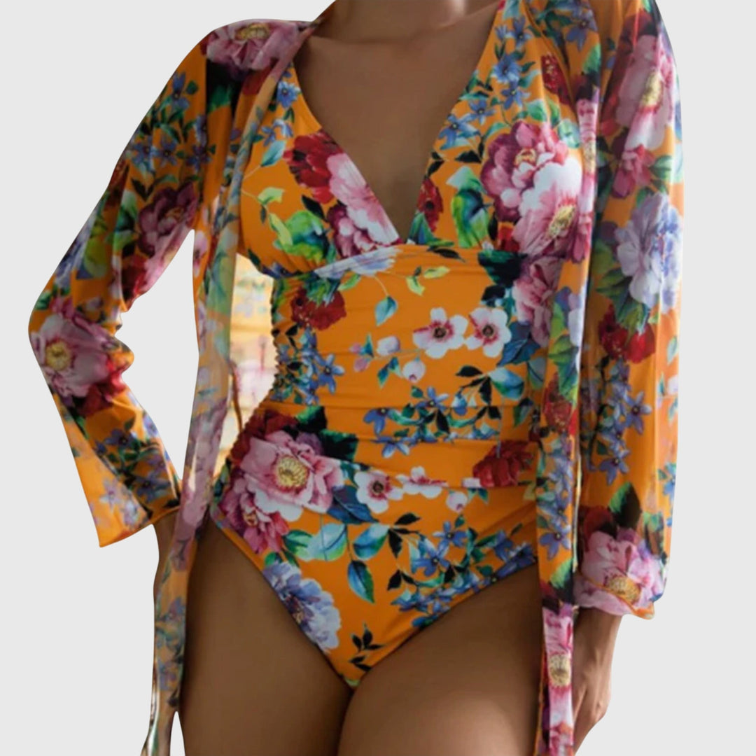 Elizabeth | Women’s Floral Print Summer Swimsuit Set