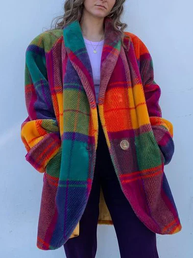Bianca | Women Oversized Winter Plaid Coat