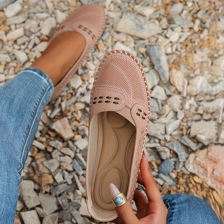 Abigail | Women’s Perforated Comfort Slip On Loafers
