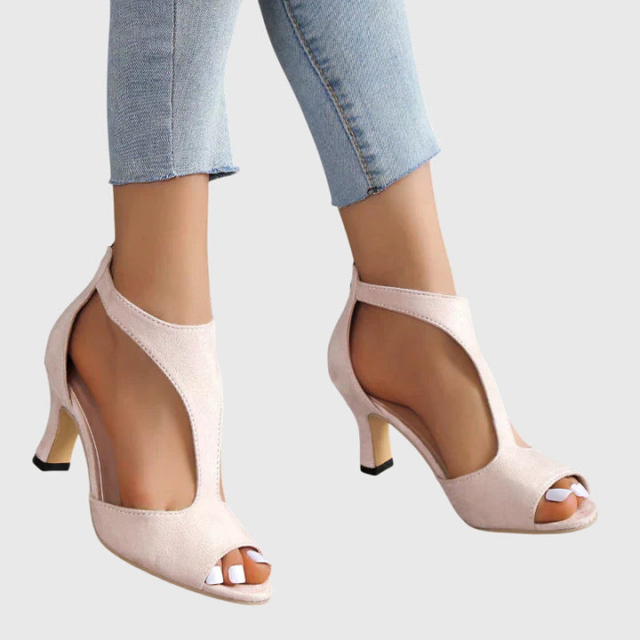 Bianca | Womens Cut Out Peep Toe Heel Sandals