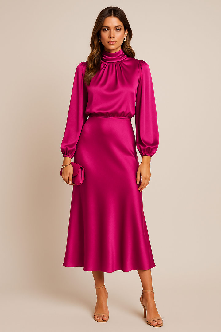 Kriz | High Waist Midi Dress