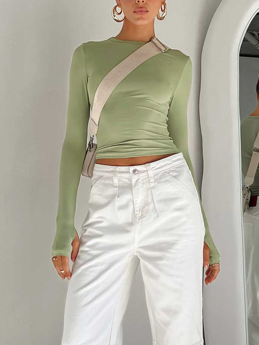 Abigail | Women Summer Long Sleeve Crop Top