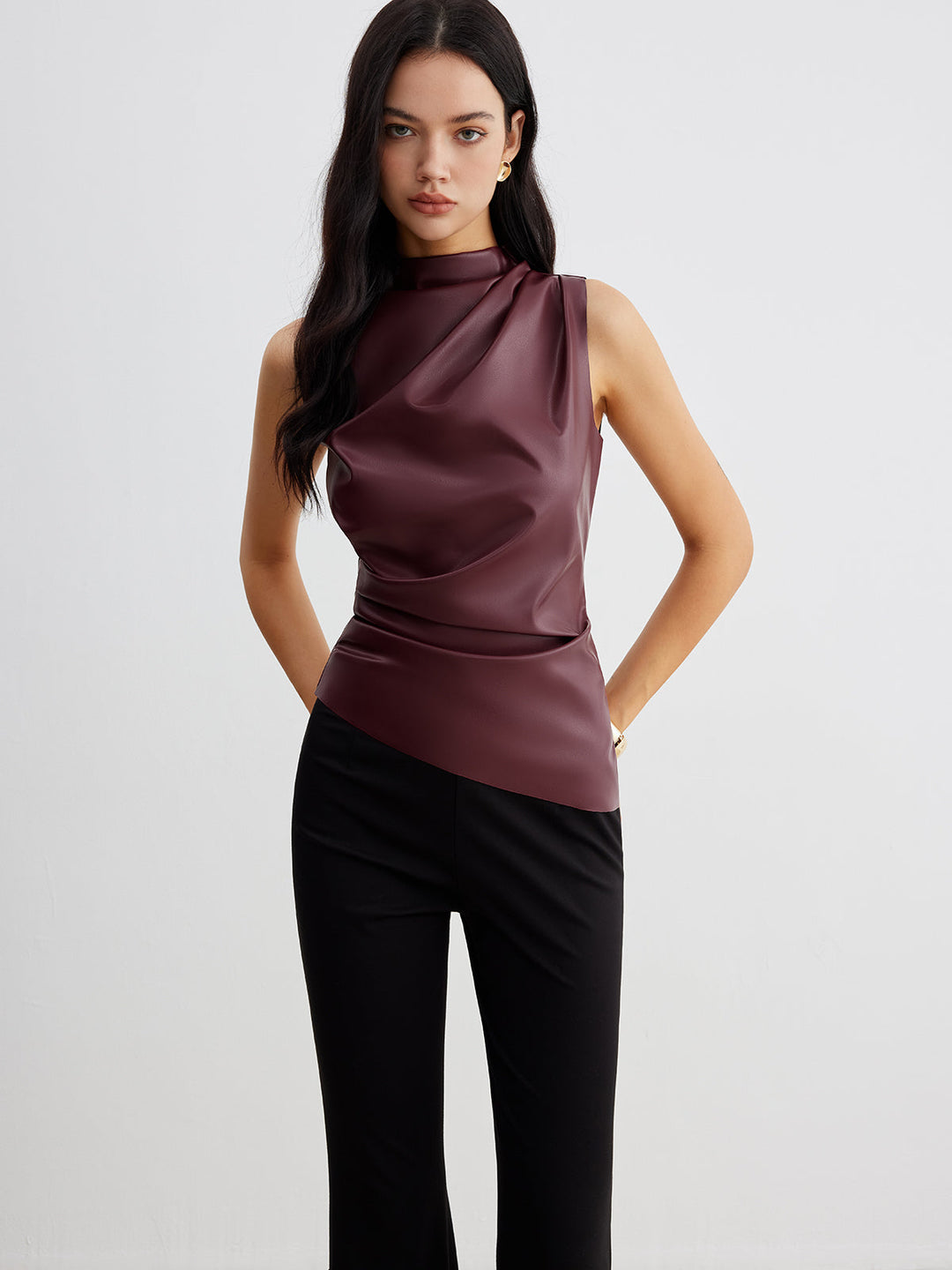 Stella | Women’s Summer Sleeveless Chic High Neck Top