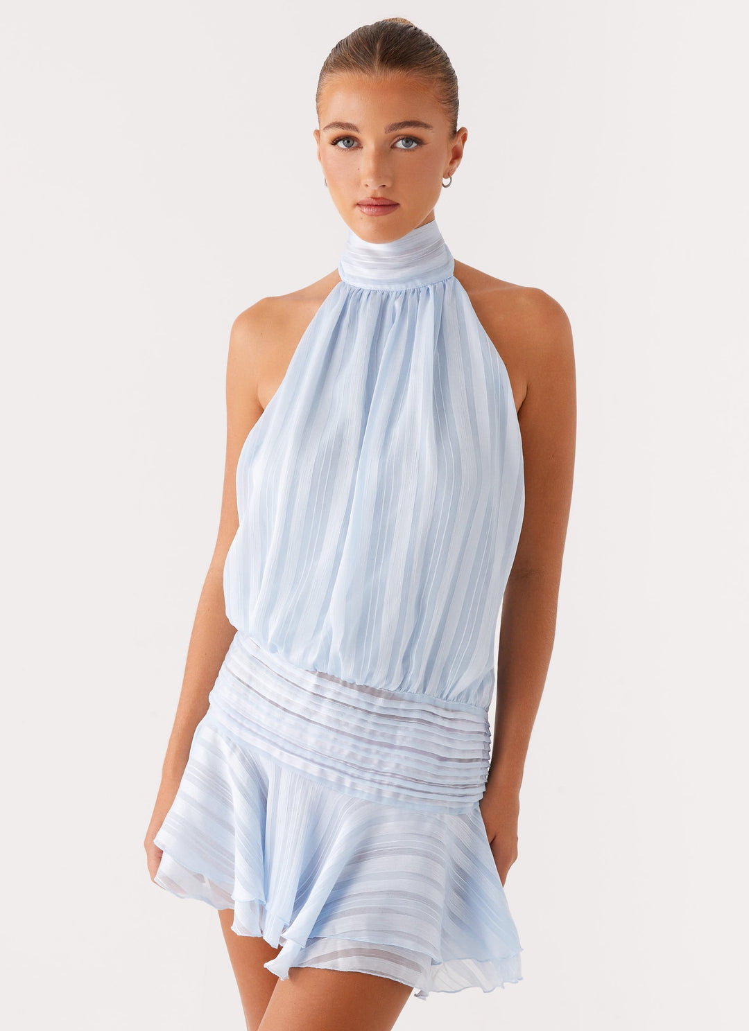 Barret | Elegant Halter Neck Mini Dress