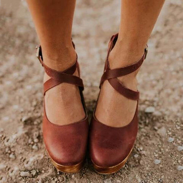 Taren | Women’s Buckle Strap Platform Heel Shoes