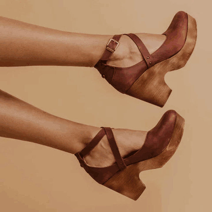 Claire | Women Elegant Closed Toe Wedge Heels