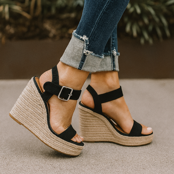 Elizabeth | Women’s Spring Heel Open Toe Wedge Sandals