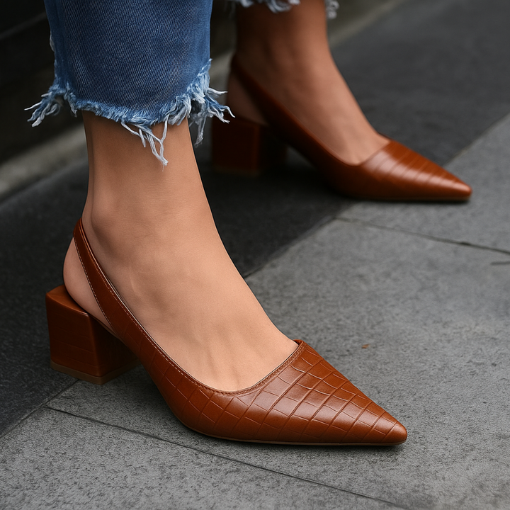 Hannah | Women Pointed Toe Block Heel Shoes