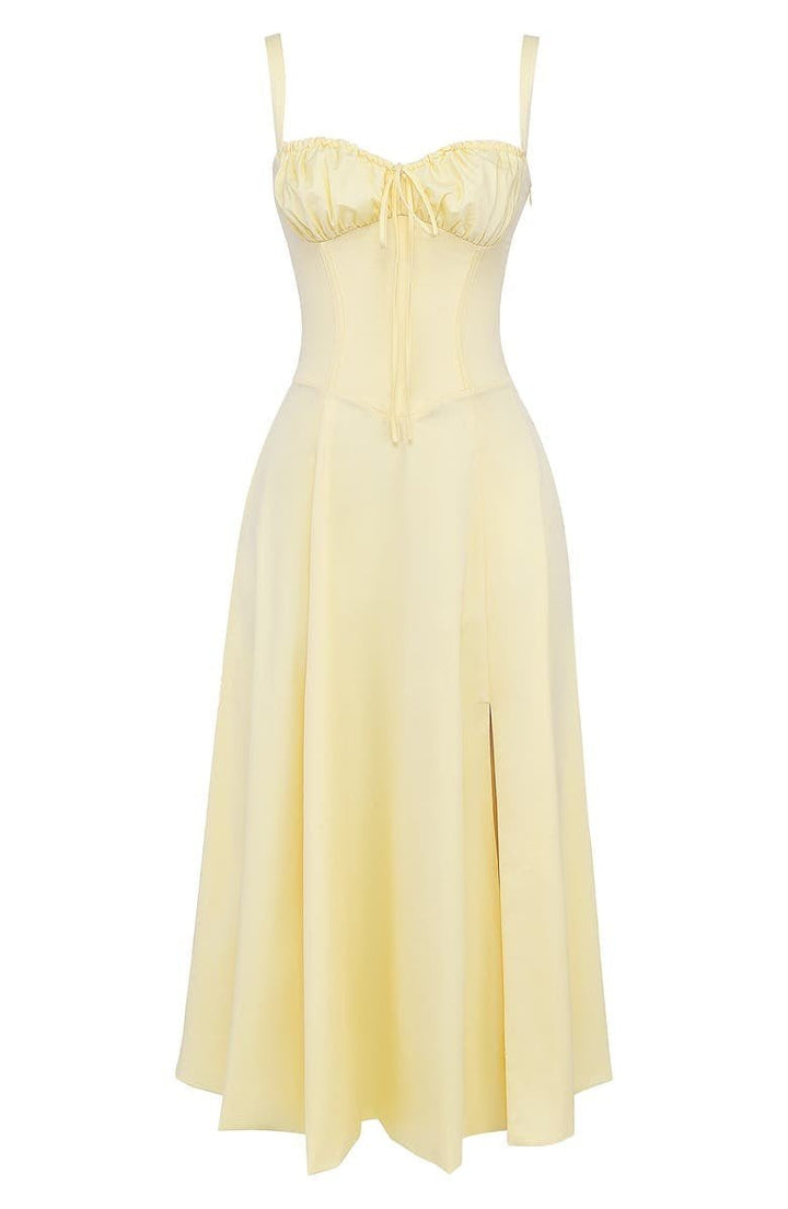 Emily | Women’s Corset Midi Dress Flowing Skirt