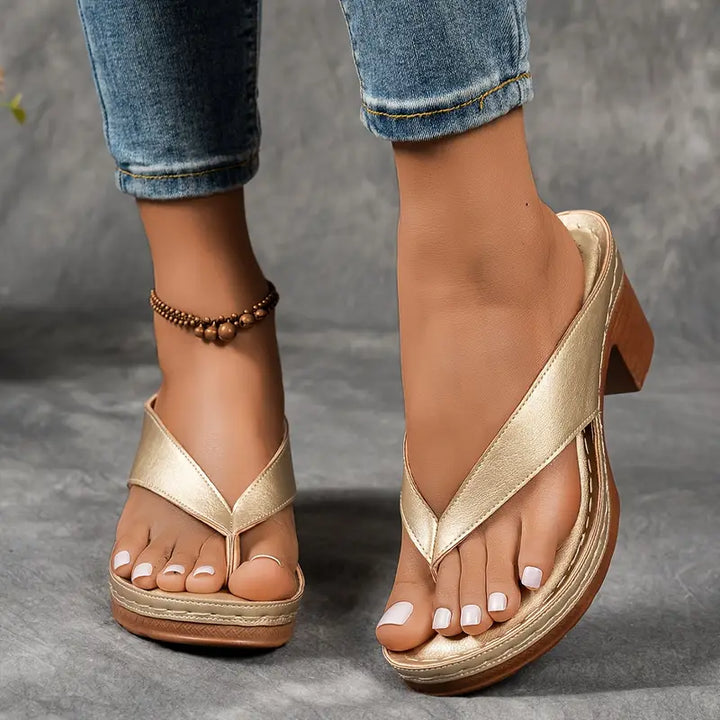 Audrey | Womens Orthopedic Slip On Sandal Heels