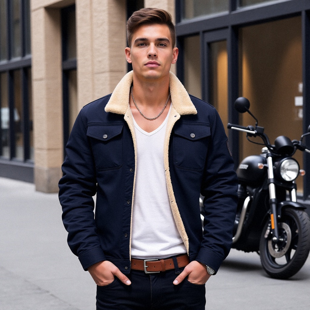 Oliver | Men's Warm Sherpa-Lined Winter Jacket