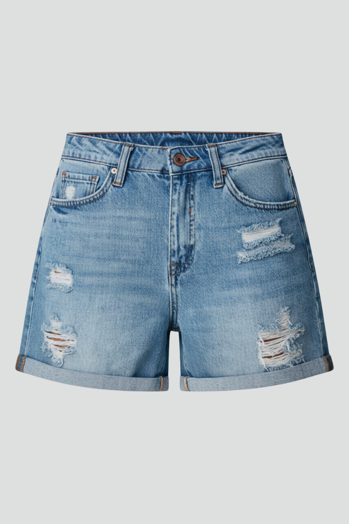 Julia | Women’s Casual Shorts Distressed Fringe Hem